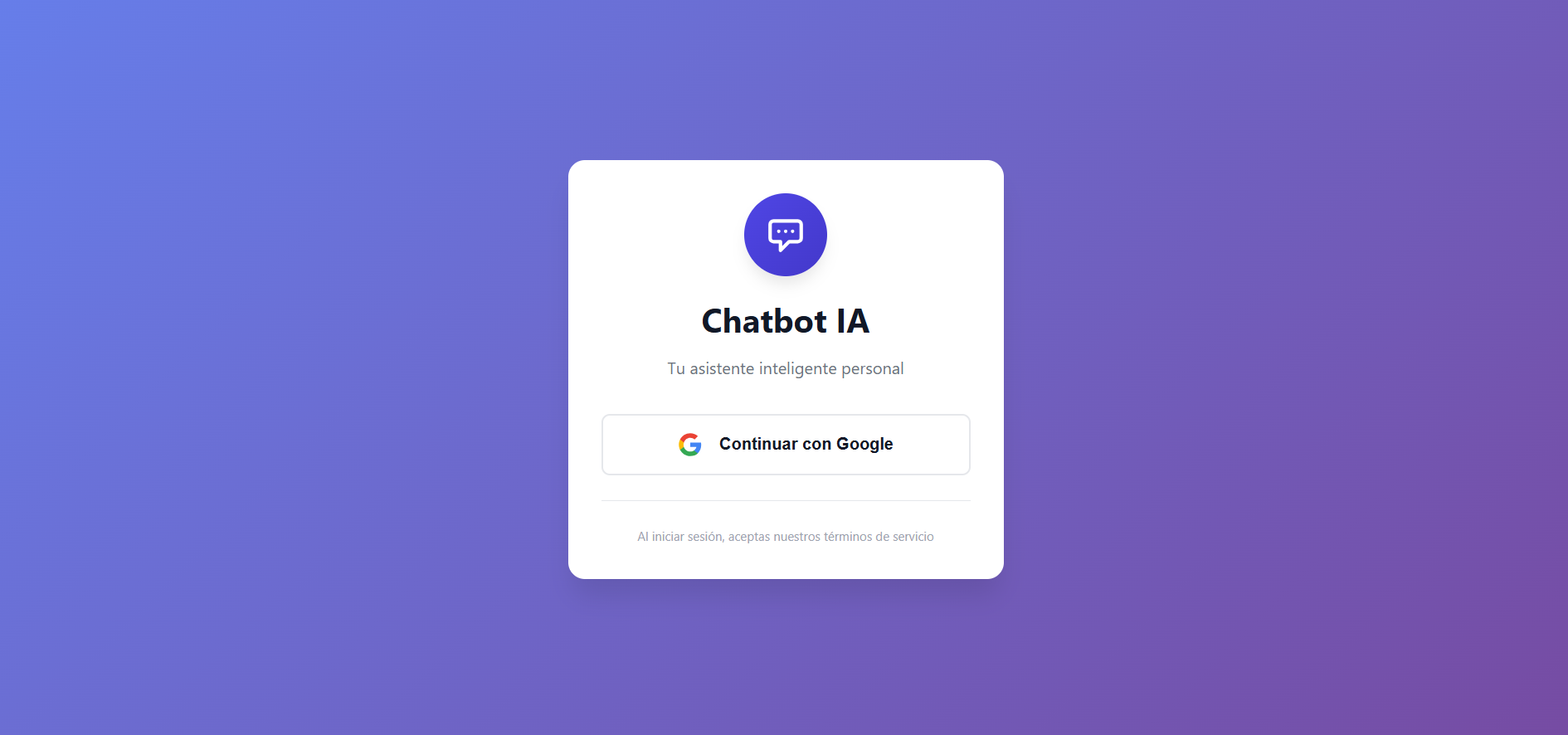 Vista previa del proyecto: Chatbot con IA